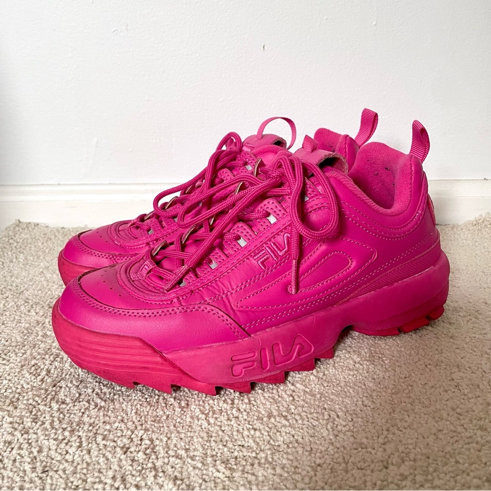 FILA Disruptor 2 Fuchsia Rose, Hot Pink, size 8